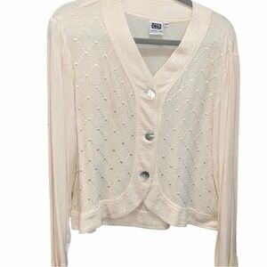 ⚡️Johnny Was Button-Up Eyelet Knit ⚡️